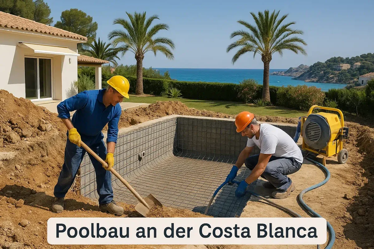 Poolbau an der Costa Blanca.